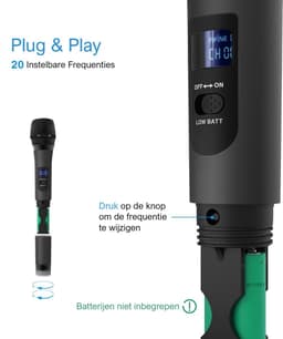 FIFINE - K025 - Profesionele Draadloze Karaoke Microfoon - Geschikt voor JBL - Sony - Marshall Speakers - Universeel voor - 6.3MM - Met Dongel / Ontvanger — thumbnail 3