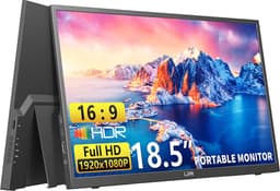 Lipa HDR-80 portable monitor Full HD 18.5 inch - Draagbaar scherm - Computerscherm - Beeldscherm - 100 Hz - HDMI - 2x USB C - Met hoes en kickstand - Ook voor game consoles - Freesync - 1920 x 1080 pixels - Dual Speakers - Energiezuinig — thumbnail 1