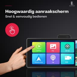 Boscer Smart FULL HD 4K Dashcam - 10.26 Inch Touchscreen - Apple Carplay & Android Auto (Draadloos) - FM Transmitter - Touchscreen - Bluetooth, SD, USB, Aux - Autoradio - AHD Achteruitrijcamera — thumbnail 3