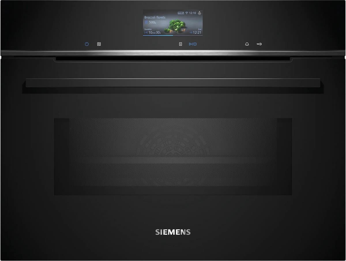 Siemens CM776G1B1 - iQ700 - 60cm x 45cm - Compacte inbouw bakoven met magnetron - Eenvoudig te reinigen met pyrolytische zelfreiniging activeClean - Air Fry-functie: voor perfect en gezonde gefrituurde gerechten — afbeelding 1