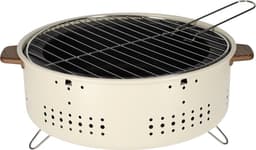 JENS Living houtskool tafel BBQ - Ronde BBQ - Tafel barbecue - 32 CM - Créme — thumbnail 1