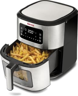 Girmi FG8800 friteuse Enkel 6,5 l Vrijstaand 1700 W Heteluchtfriteuse Zwart, Roestvrijstaal — thumbnail 1
