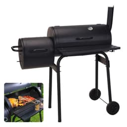 Houtskoolbarbecue - Barbecue Smoker - Houtskool Rookoven - Verrijdbare BBQ - Gegalvaniseerd Staal - Thermometer — thumbnail 1