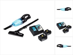 Makita DCL 180 RT B accu stofzuiger 18 V zwart + 2x oplaadbare accu 5.0 Ah + lader — thumbnail 1