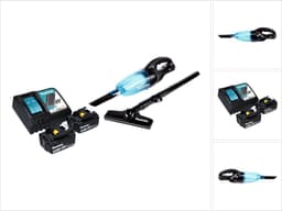 Makita DCL 180 RM B accu stofzuiger 18 V zwart + 2x accu 4.0 Ah + lader — thumbnail 1
