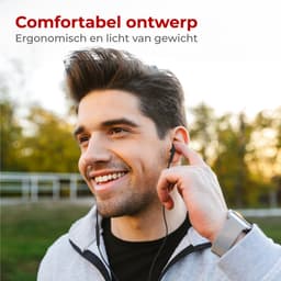 Nuvance Oortjes met Draad - 3.5mm Jack Aansluiting - Oordopjes met Draad - In-Ear Oortjes met Draad en Microfoon - Zwart — thumbnail 4