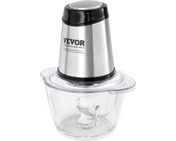 Bolmans - Elektrische Foodprocessor - Keukenmachine - Vleesmolen - Keukenrobot - Gehaktmolen - Multifunctioneel - 1200ml - 3000tpm + 4000tpm - 400W - Voor Groente, Vlees etc - Incl. Glazenkom, Mes en Schraper