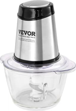 Bolmans - Elektrische Foodprocessor - Keukenmachine - Vleesmolen - Keukenrobot - Gehaktmolen - Multifunctioneel - 1200ml - 3000tpm + 4000tpm - 400W - Voor Groente, Vlees etc - Incl. Glazenkom, Mes en Schraper — thumbnail 1