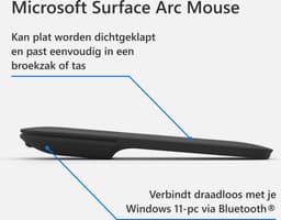 Microsoft Surface Arc Draadloze Bluetooth Muis – Zwart — thumbnail 4