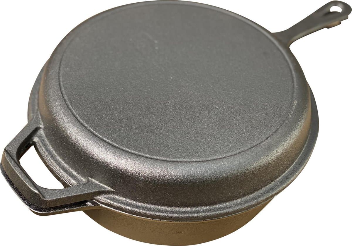 Gietijzeren deep skilletset - 3qrt - preseasoned — afbeelding 1
