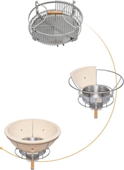Monolith - kamado -Houtskoolbarbecue - Classic - PRO2.0 - zwart - met onderstel- 46 cm — thumbnail 4