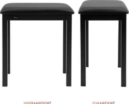 Pianokruk met gevoerde zitting – zithoogte 49 cm - zwart — thumbnail 4