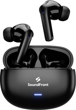 Soundfront Ultimate Draadloze Oordopjes - Bluetooth Oortjes - 26dB Active Noise Cancelling - Oortjes draadloos - Sport oordopjes - Geschikt voor Smartphones & Laptops - Zwart — thumbnail 1