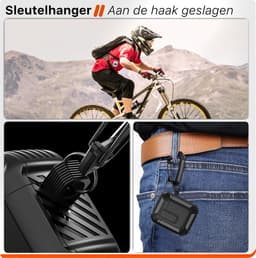 Case geschikt voor Apple AirPods 4 Hoesje - Waterdicht - 100% Shockproof Case - Vergrendelknop - Wit — thumbnail 5