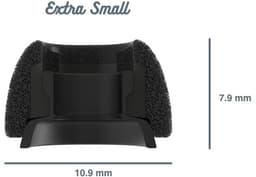 Foam eartips geschikt voor Airpods Pro (2) - 6× Extra Small - Zwart - zachte memory foam opzet oortjes - foamigo® — thumbnail 3