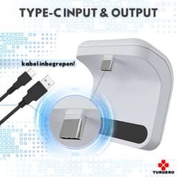 Turqero oplaadbare batterij geschikt voor PS5 controller - PS5 oplaadstation - Playstation 5 accessoires - draadloos - 1800 mAh accu - met smart indicator — thumbnail 5