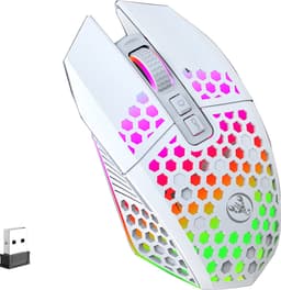 HXSJ T500 Draadloze Gaming Muis - Ultra licht - RGB Verlichting - Licht wit — thumbnail 2