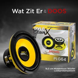 Pyle Auto Luidsprekers - 16,5 cm Midbass Woofer Geluidssysteem - 300 Watt - Geel — thumbnail 5