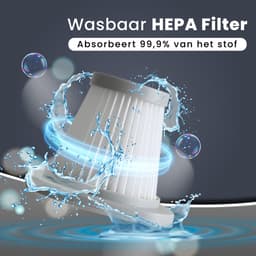 HomeShift® Auto Stofzuiger Draadloos V2 PRO - Kruimelzuiger - Handstofzuiger - Kleine Stofzuiger - Draadloze stofzuiger - Air Duster - Nat & Droog - Metallic — thumbnail 4
