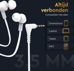 Golden Sound Bedrade oordopjes - Siliconen tips - 3.5mm jack aansluiting - Oortjes met Draad en Microfoon — thumbnail 4