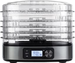 MPM Voedseldroger 5 Niveaus met Temperatuurregeling - LCD-Display met Timer - 380W — thumbnail 1