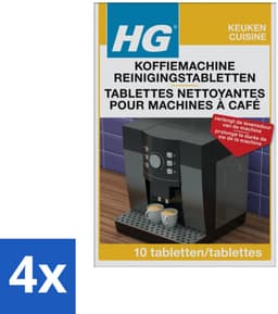 HG Koffiemachine Reinigingstabletten 10 tabletten - Voordeelverpakking - 4 stuks — thumbnail 1