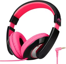 StayPowered Kinderkoptelefoon - Perfect Geluid & Ultiem Comfort - Verstelbaar - HD Microfoon - Kraakhelder Stereo - Zachte Oorkussens - Duurzame Kabel - 3.5mm Jack - Zwart/Roze - Levering Sneller dan Aangegeven! — thumbnail 1