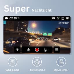 ApexArte® Dashcam voor Auto - Dualdashcam Voor en Achter - Full HD - Zwart — thumbnail 4