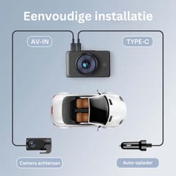 ApexArte® Dashcam voor Auto - Dualdashcam Voor en Achter - Full HD - Zwart — thumbnail 5