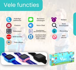 VUBIO B1 Kinder Smartwatch Roze - Inclusief Simkaart - Bellen & Camera - Super Leuk Horloge Voor Kinderen Met Alles Wat U Nodig Heeft Voor De Veiligheid Van Uw Kind! — thumbnail 5