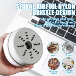 Mini Draagbare Tafelstofzuiger - USB Oplaadbaar en 360° Draaibaar — thumbnail 4