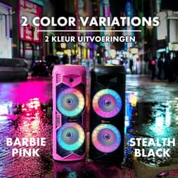 N-GEAR LGP5150 - Draadloze Bluetooth Party Speaker - Karaoke Set - 1 Microfoon - Discoverlichting - Stealth Black — thumbnail 5