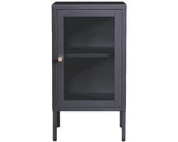 Dalby display kast - glazen showcase - stalen framekast - ruimtebesparing - 38 cm x 35 cm x 70 cm