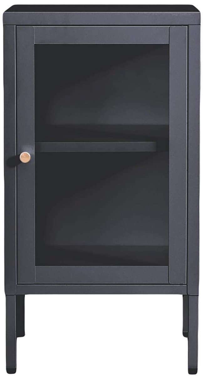 Dalby display kast - glazen showcase - stalen framekast - ruimtebesparing - 38 cm x 35 cm x 70 cm — afbeelding 1