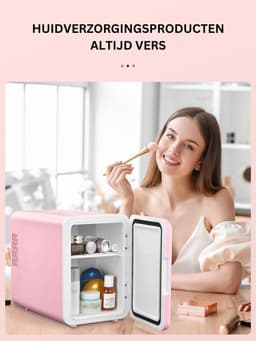 ApexArte® Minibar - Mini Koelkast - Skincare Fridge - Roze — thumbnail 2
