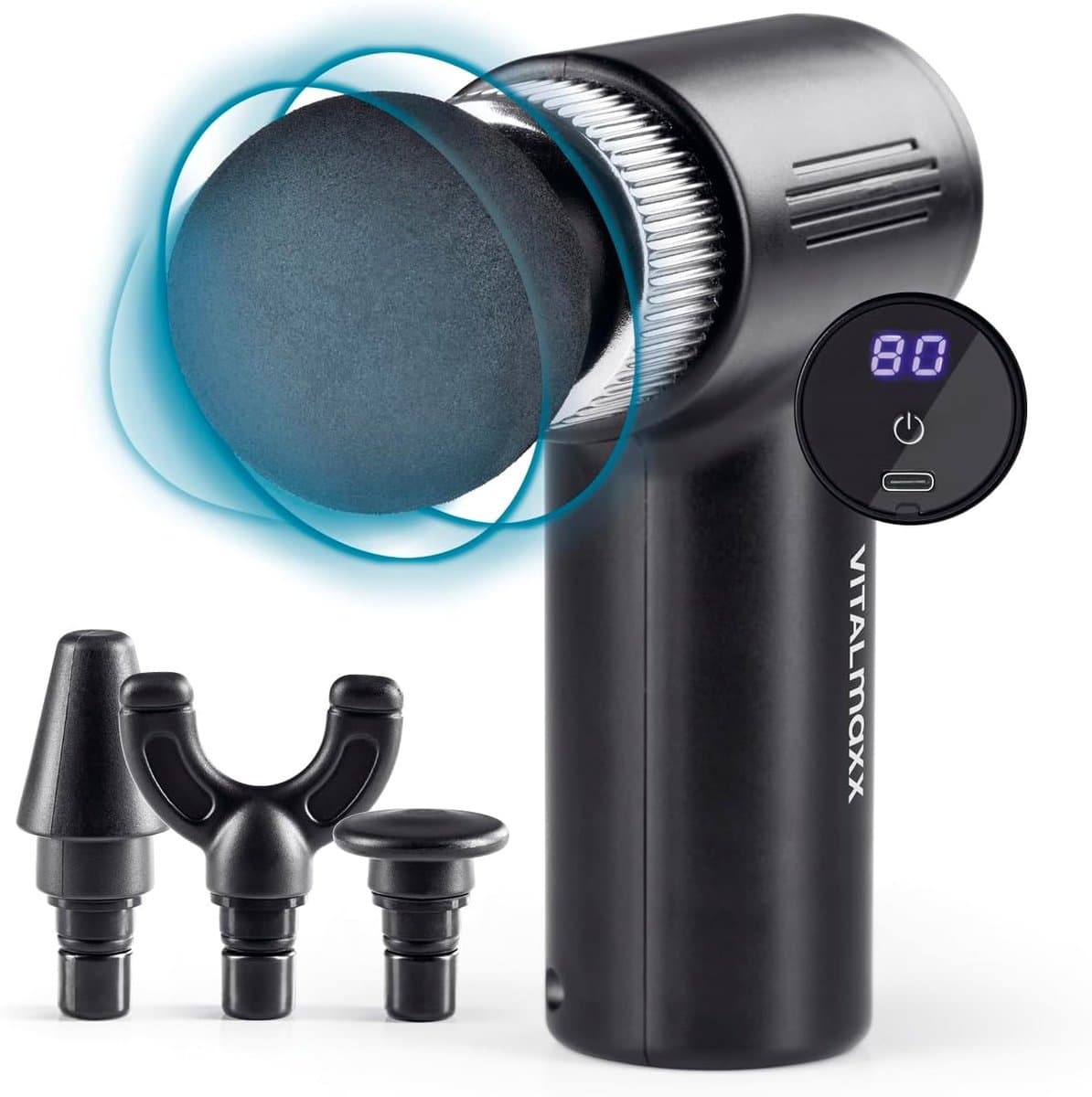 Massagepistool met 6 Niveaus en 4 Opzetstukken - Draagbaar en Oplaadbaar voor Diepe Ontspanning — afbeelding 1