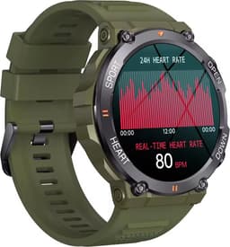 Smartwatch, KH-56-GROEN, Smartwatch Dames en Heren, Horloge, Smartwatch Bluetooth, Sporthorloge, Horloge Heren en Dames, Activity Tracker, Smartwatch Android, IPS Scherm, IP67 WATERDICHT, 30 Dagen Standby, Smartwatches geschikt voor IOS, Android — thumbnail 4