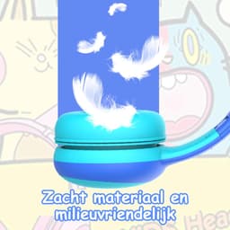 Kinderkoptelefoon draadloos met Bluetooth- Opvouwbaar- Incl. Opbergzakje & kattenoortjes Blauw — thumbnail 5