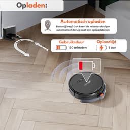 Sanovy 3 in 1 Robotstofzuiger met dweilfunctie - 1800 PA- Automatische laadstation - Dweilrobot – App — thumbnail 3