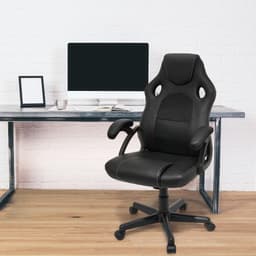 LifeGoods Gaming Stoel - Gamestoel - Verstelbaar in Hoogte - Comfortabele Gaming Chair - Kunstleer - Zwart — thumbnail 4