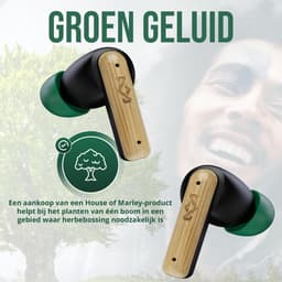 House of Marley Little Bird Draadloze Oordopjes - Bluetooth Oortjes Draadloos - 24 uur Batterijduur - Eco Friendly Design - Quickcharge - Touchbediening - Zwart — thumbnail 4