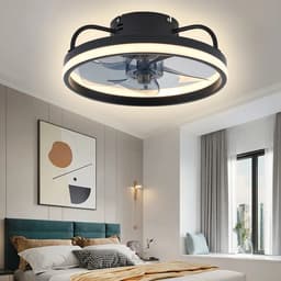 Zwarte Plafondventilator met Verlichting - Ventilator Lamp Plafond - Kroonluchter Ventilator - LED lamp - Stille ventilator - Afstandsbediening - Dimbaar - Woonkamer Lamp - Ventilator Lampen - Slaapkamer lamp - Eetkamerlamp — thumbnail 3