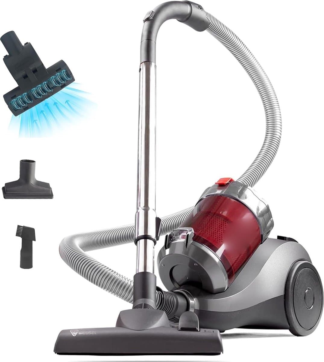Krachtige Cycloonloze Stofzuiger - 800W - Duitse WesselWerk Mondstuk - Harde Vloer en Tapijt - Turbo Huisdierhaar Tool - Zuigkracht - Lichtgewicht en Handig — afbeelding 1