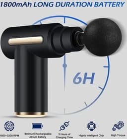Luxe Massage gun met diverse hulpstukken voor de stramme spieren — thumbnail 1
