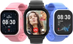 GPSHorlogeKids© - GPS horloge kind - smartwatch kinderen - WhatsApp - 4G videobellen - spatwaterdicht - SOS alarm -meting hartslag & temperatuur - incl SIM - Edge Pro Zwart — thumbnail 3