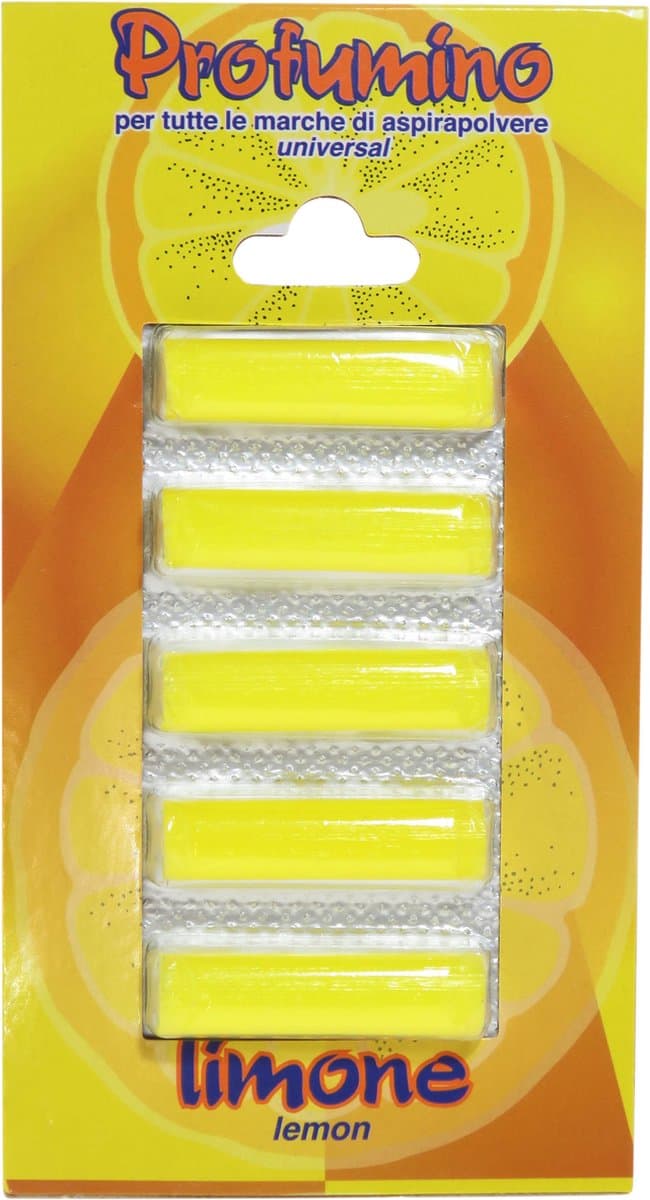 Stofzuiger geurstaafjes - Citroen - 1x 5 stuks - universeel luchtverfrisser geur - parfum geur verfrisser geurverfrisser voor stofzuigers - stofzuigerverfrisser — afbeelding 1