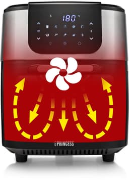 Princess Airfryer Oven DeLuxe 182075 - Heteluchtfriteuse - Extra groot 11 liter - PFAS vrij - 10 automatische programma's - RVS/Zwart — thumbnail 3