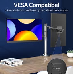 Uperfect Portable Monitor – Draagbare Monitor 17,3 Inch - 144Hz – 2560X1440p – Met Beschermhoes — thumbnail 3
