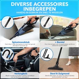 Innovixpro® Kruimeldief – Kruimeldief met steel – Nat&Droog – Handstofzuiger – 17000Pa ! – ExtremeZuigkracht – Kruimeldief snoerloos – Kruimelzuiger – Jouw ultieme schoonmaakpartner – Incl 4 filters – Autostofzuiger – Nat&droog – InclusiefReistas — thumbnail 4