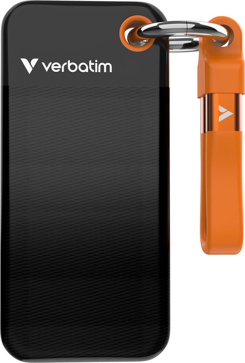 Verbatim Ssd 1Tb Externe Schijf Voor Laptop Computer Sleutelhanger Usb-C Kabel — afbeelding 1